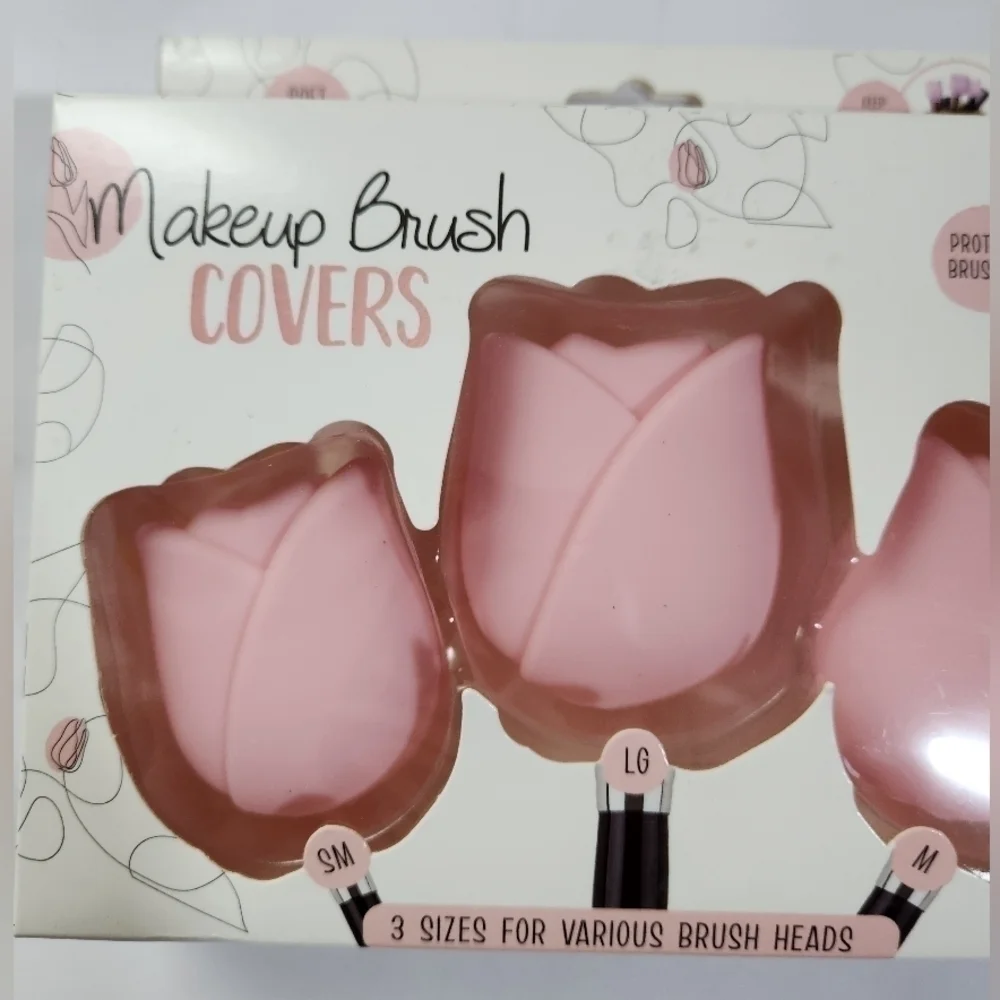New Makeup Brush Protection Covers 3 Sizes Pink Roses - Picture 3 of 4